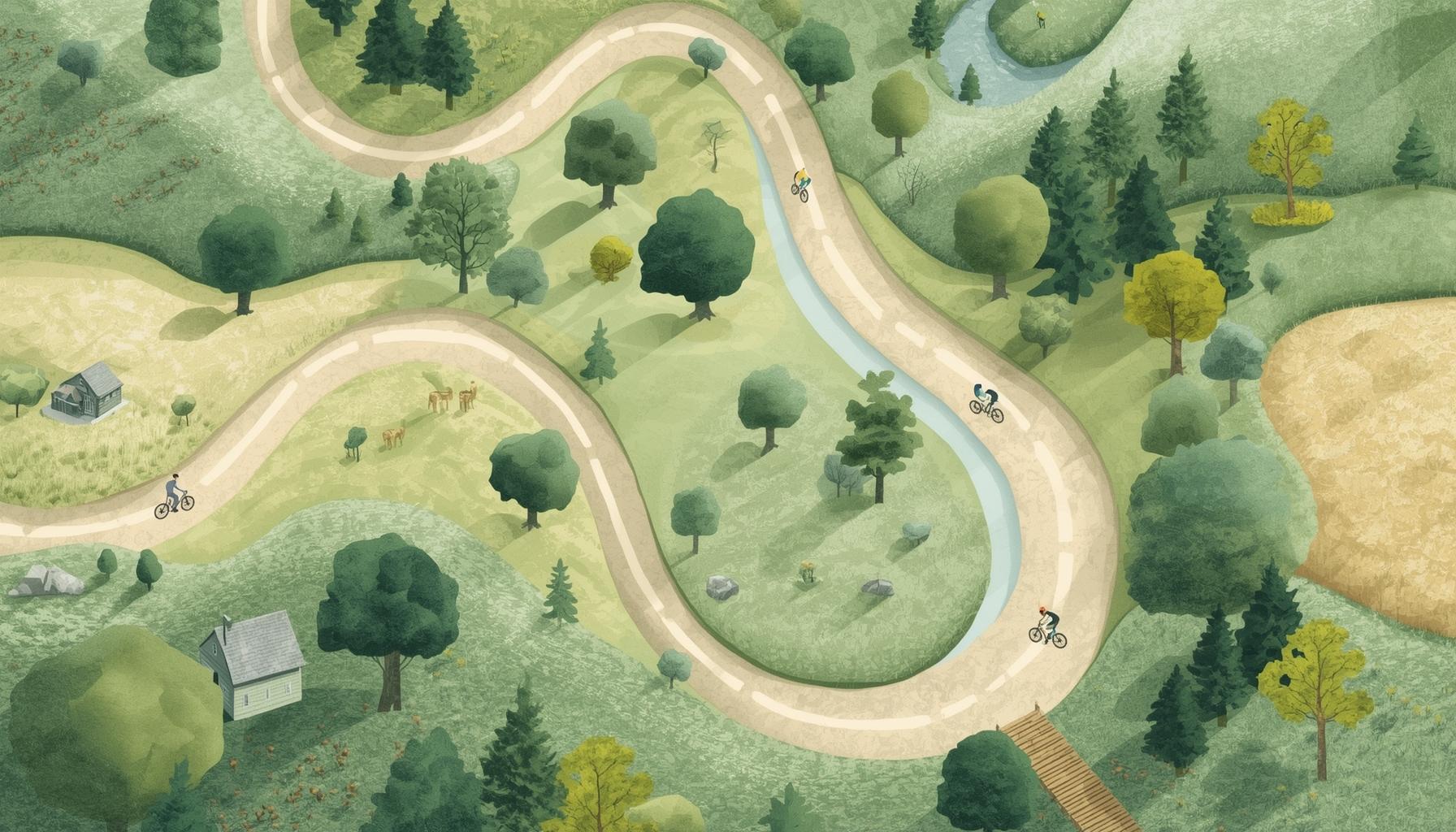 Profil der Routen: Länge, Schwierigkeit und Belag